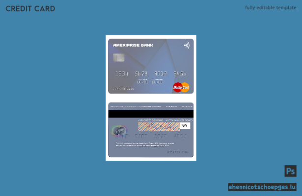 USA Ameriprise Bank Mastercard Beispielvorschau